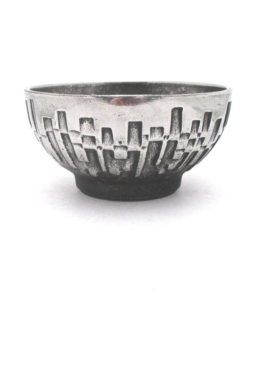 Olav Joff for Polaris Norway vintage brutalist Steel Art bowl