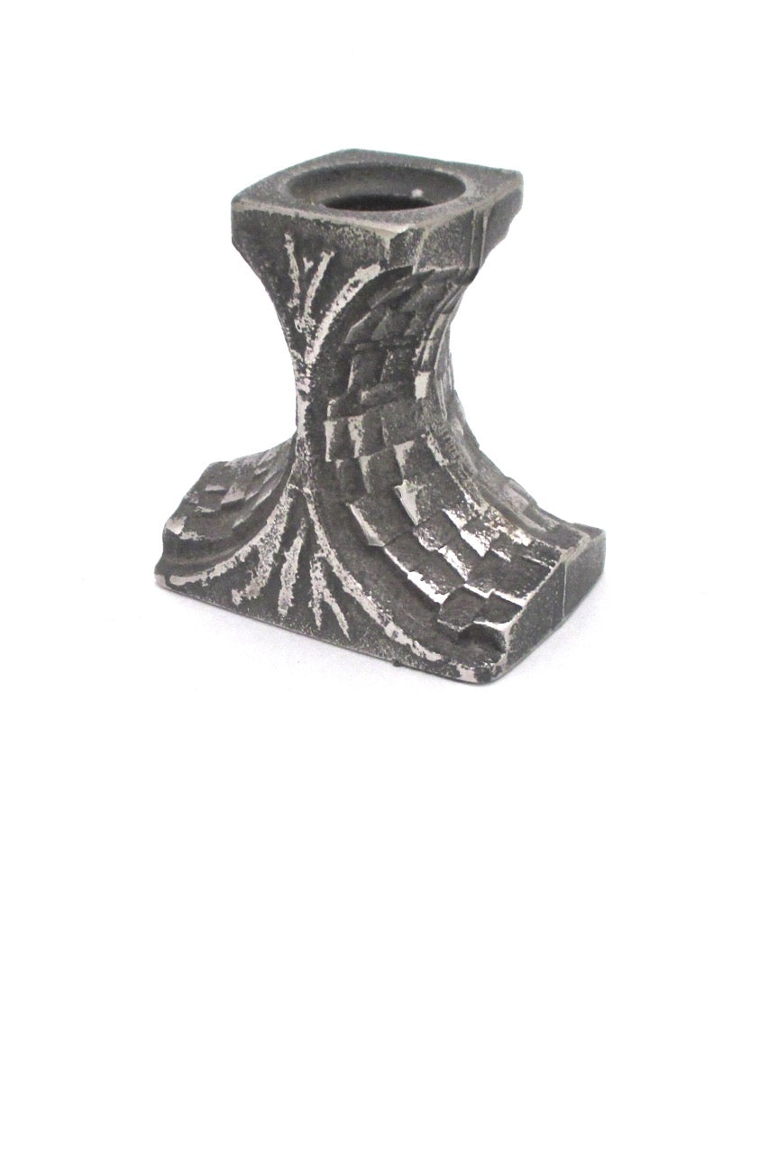 Olav Joff for Polaris Norway vintage brutalist Steel Art candle holder 2 of 2