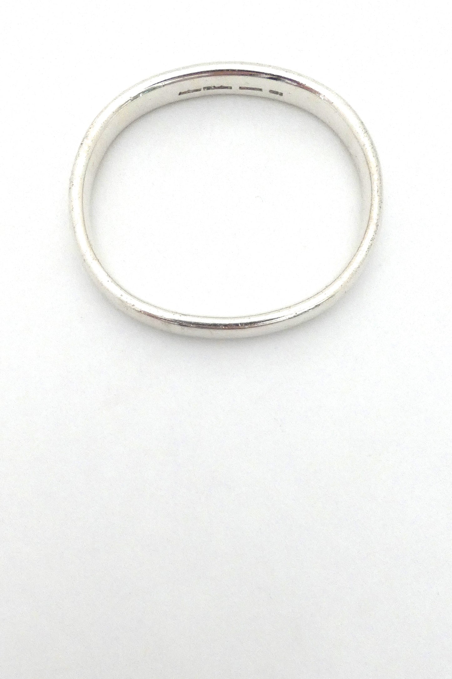 detail Andreas Mikkelsen Denmark vintage very heavy silver bangle bracelet Scandinavian Modernist design jewelry