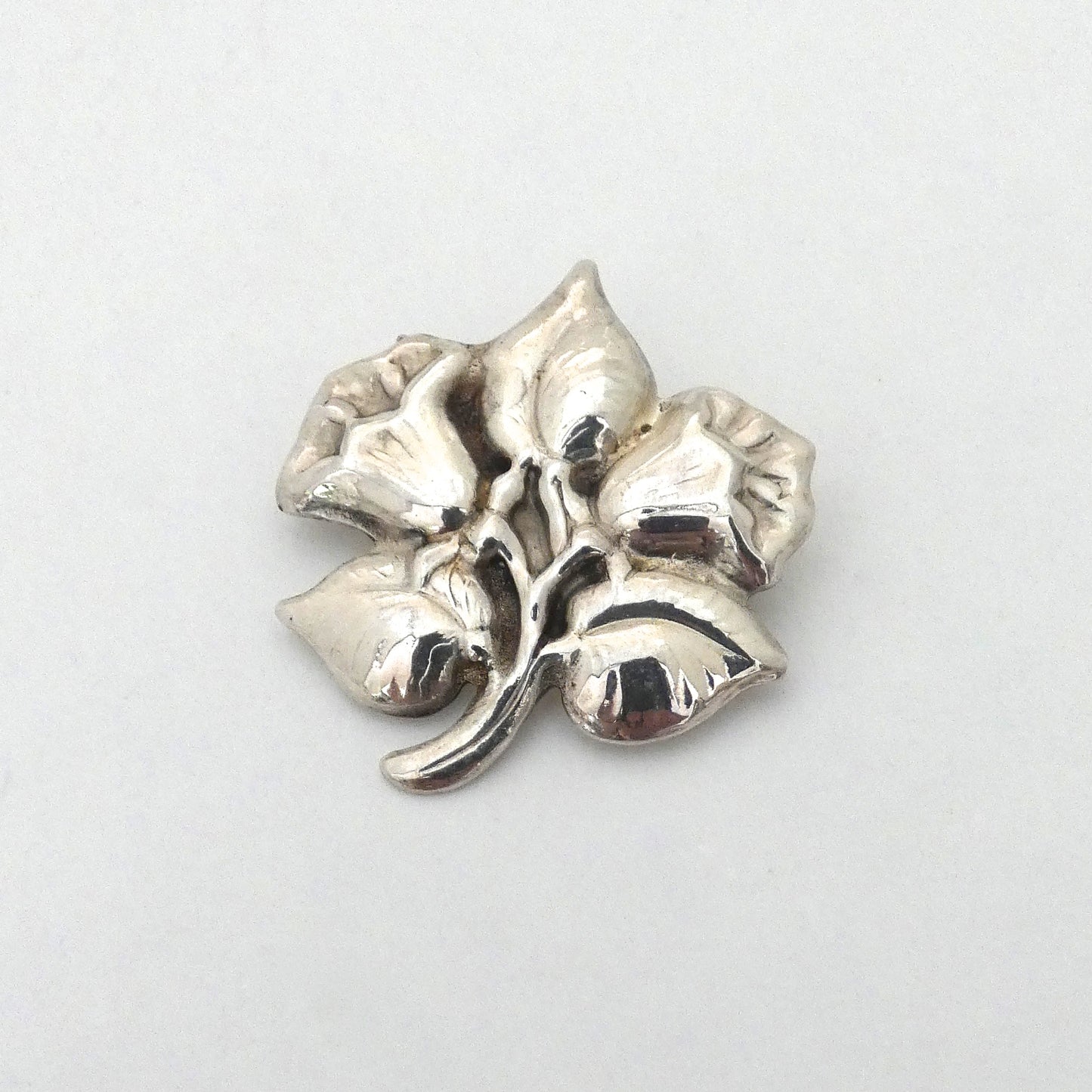 Poul Petersen floral silver brooch