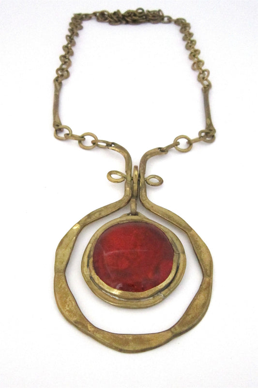 Rafael Alfandary Canada tangerine kinetic necklace
