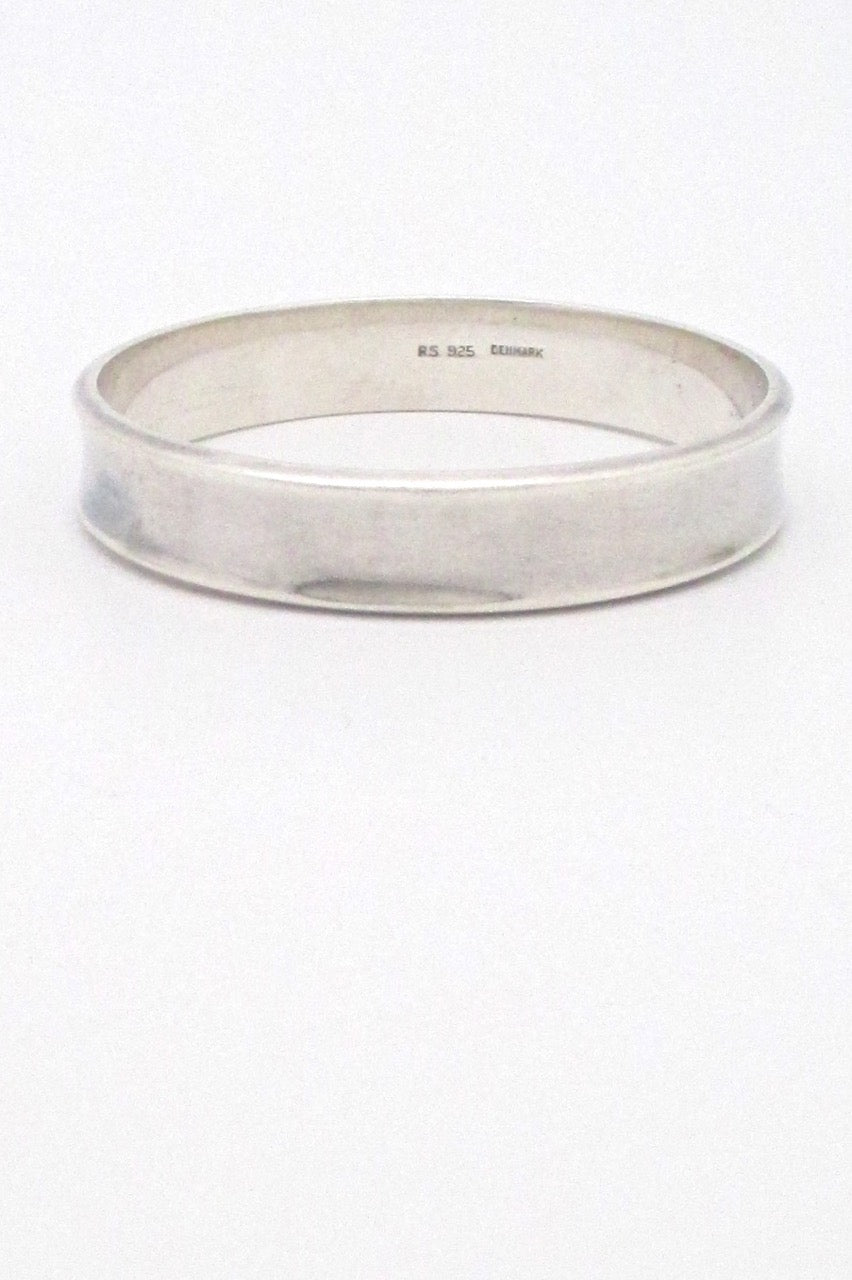 profile Randers Solvvarefabrik Denmark vintage Modernist heavy silver bangle bracelet