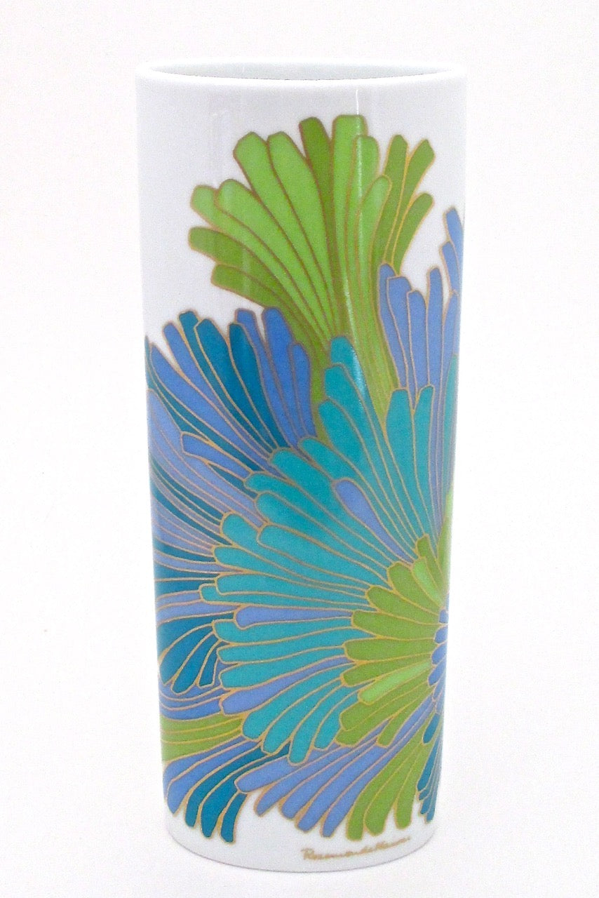 Rosenthal Germany vintage polychrome porcelain vase by Rosamonde Nairac