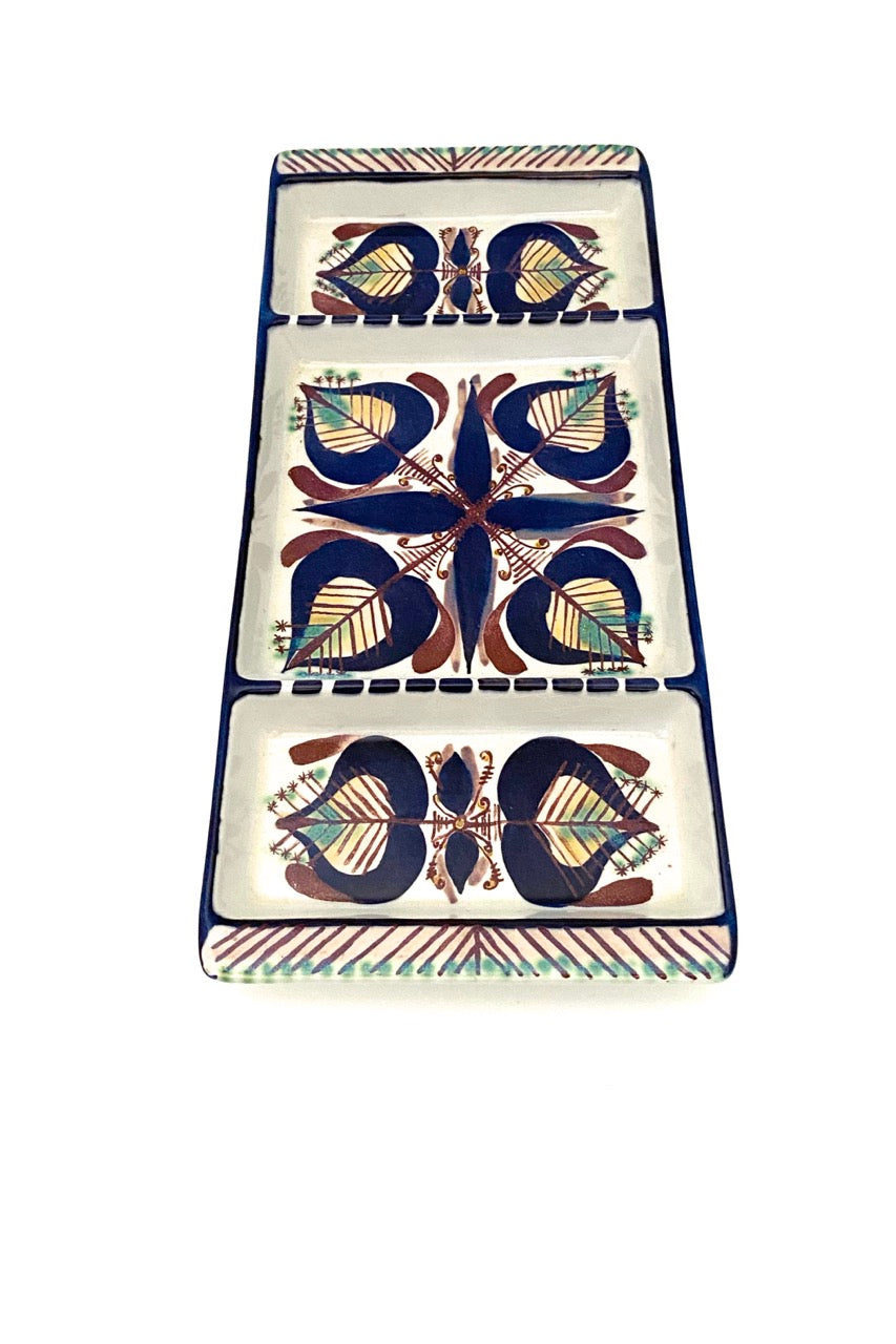 Royal Copenhagen Denmark vintage faience ceramic dish tray Marianne Johnson Scandinavian Modern design