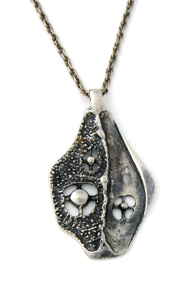 Robert Larin Canadian Modernist pewter necklace