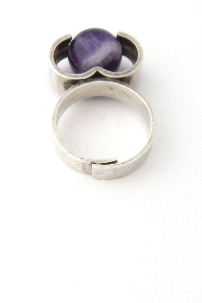 Elis Kauppi silver & amethyst ring