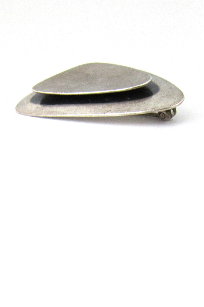 American Modernist Otto Robert Bade silver brooch