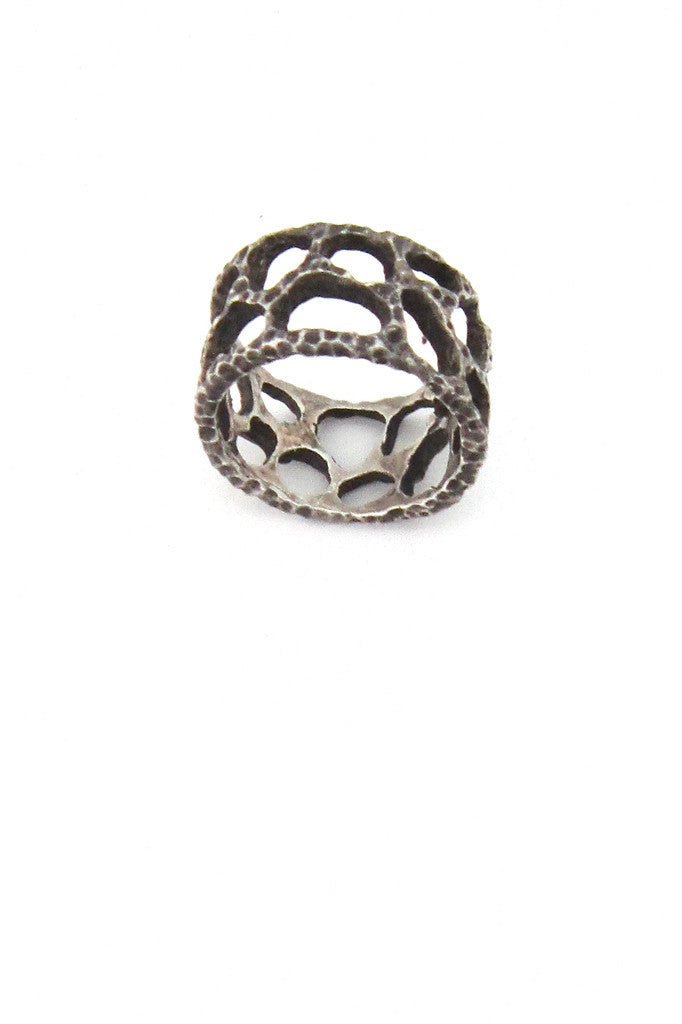 brutalist lace silver band