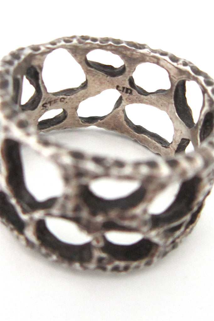 brutalist lace silver band