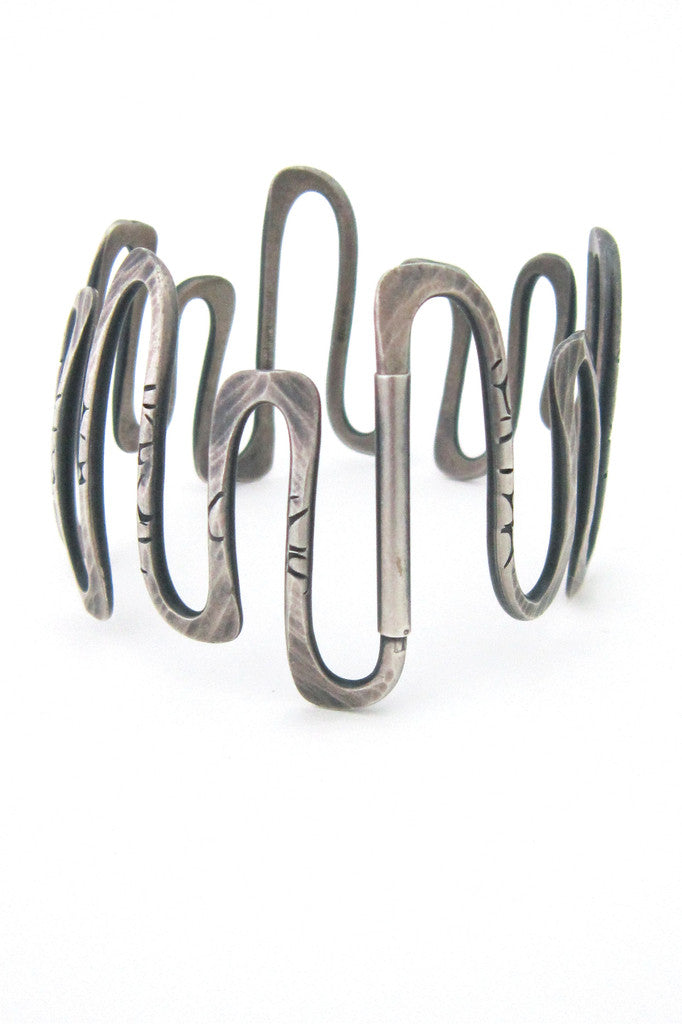 American Modernist Christian Schmidt silver bracelet