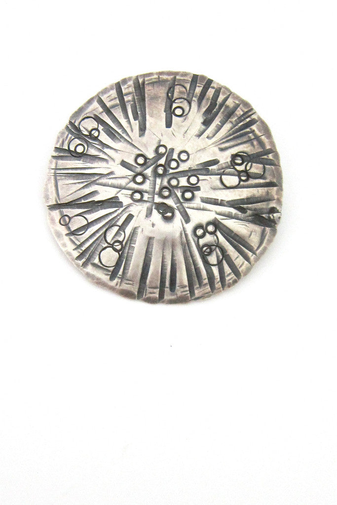 American Modernist Ed Levin silver brooch