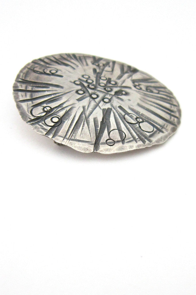 Ed Levin silver shield brooch