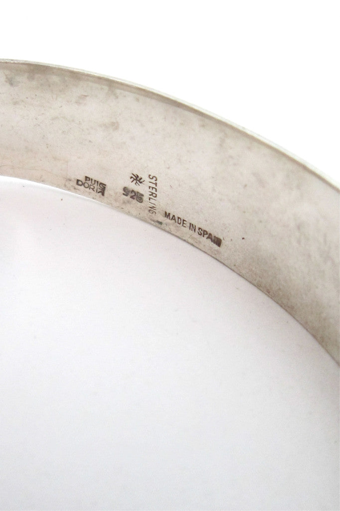 Puig Doria hinged silver bracelet