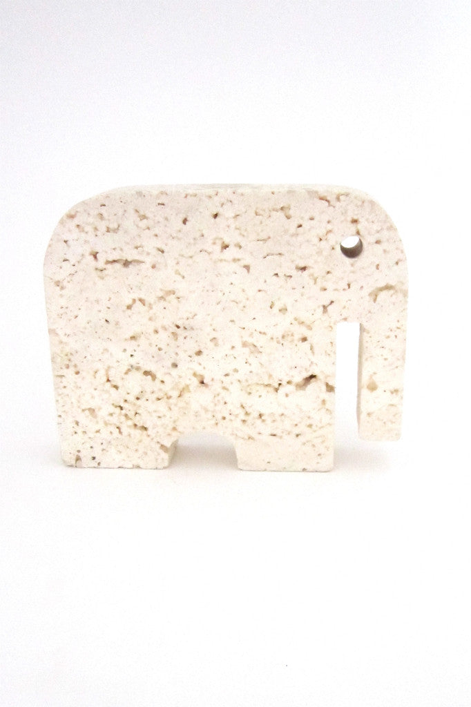 Fili Mannelli Italy vintage mid century travertine elephant sculpture 1960s