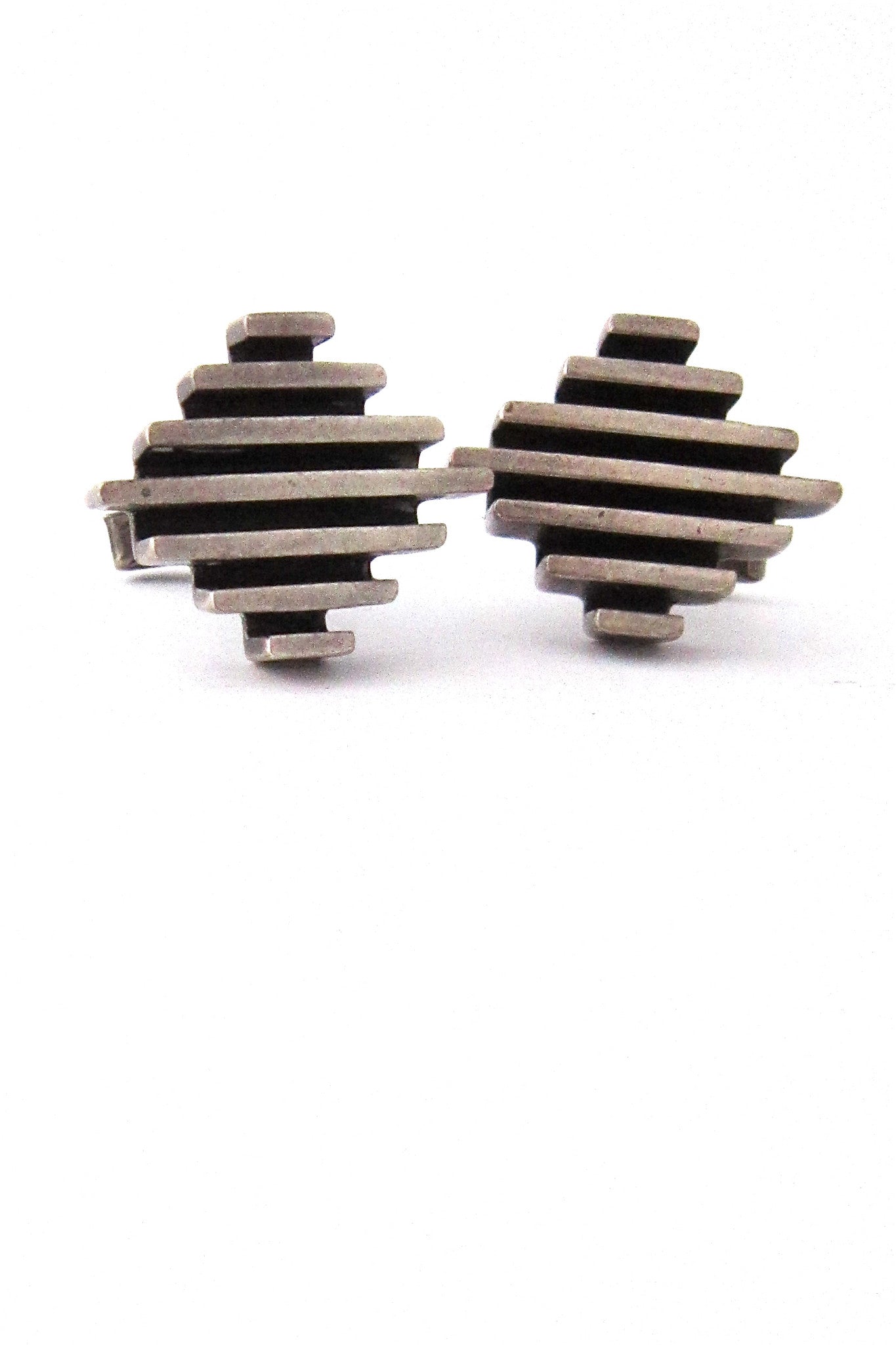 vintage Mexico sterling silver bars cufflinks