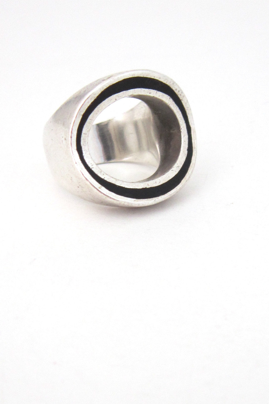 Poul Warmind Denmark vintage sterling silver enamel heavy ring