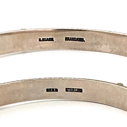 Sigurd Black Denmark vintage silver bangle bracelet #2