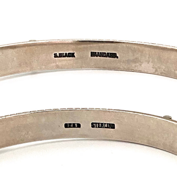 Sigurd Black Denmark vintage silver bangle bracelet #2