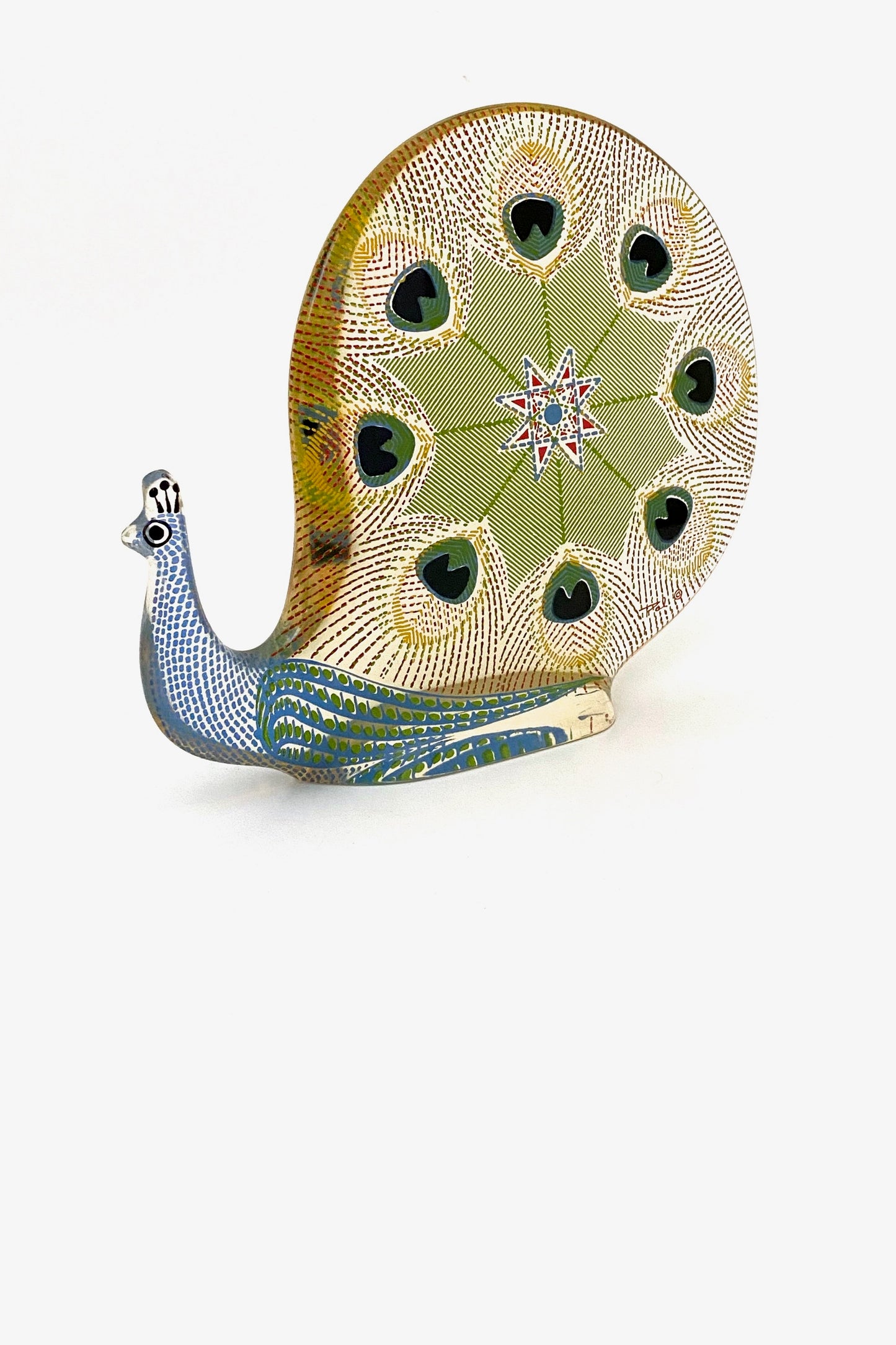 Abraham Palatnik Brazil vintage acrylic pop art peacock sculpture