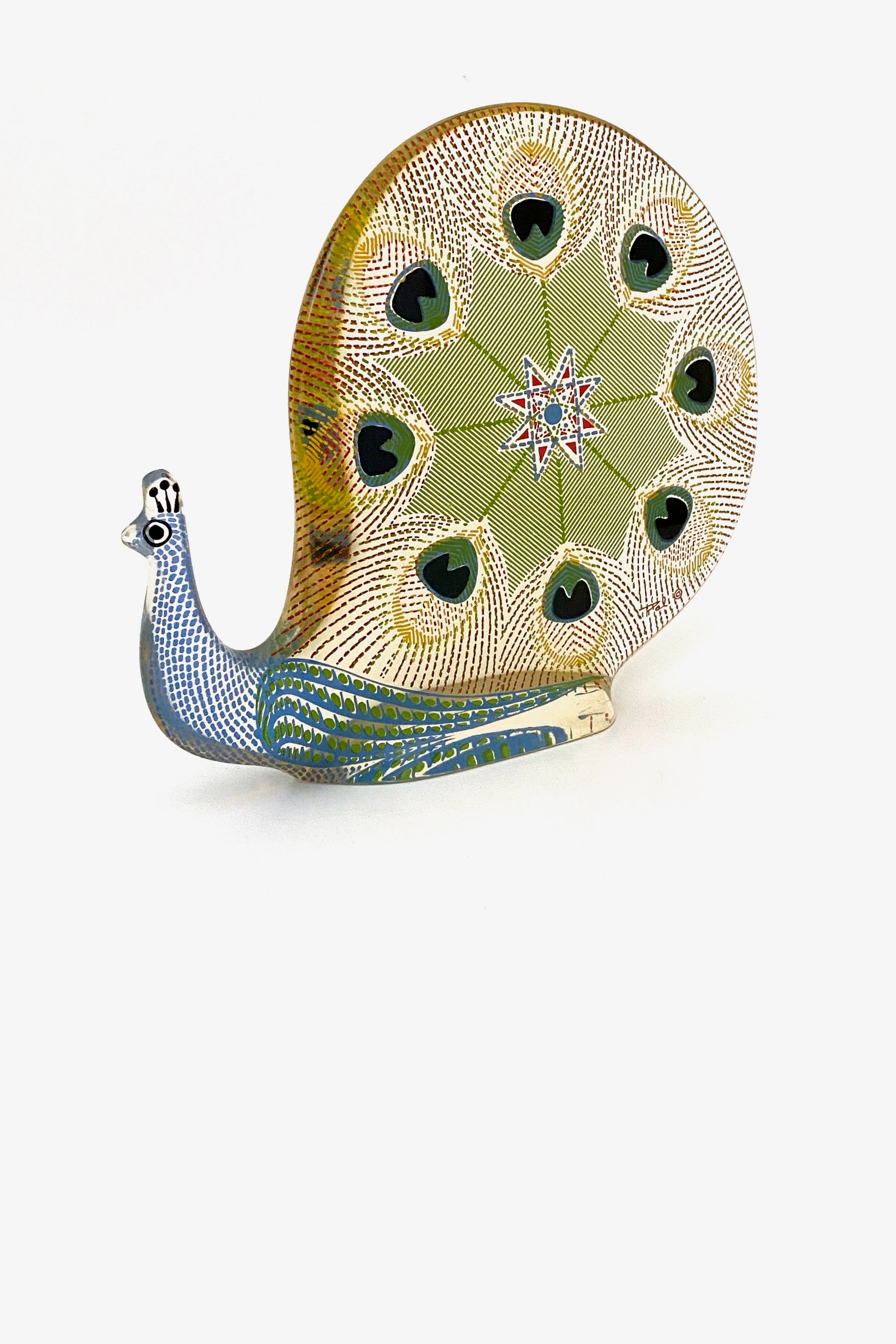 Abraham Palatnik Brazil vintage acrylic pop art peacock sculpture