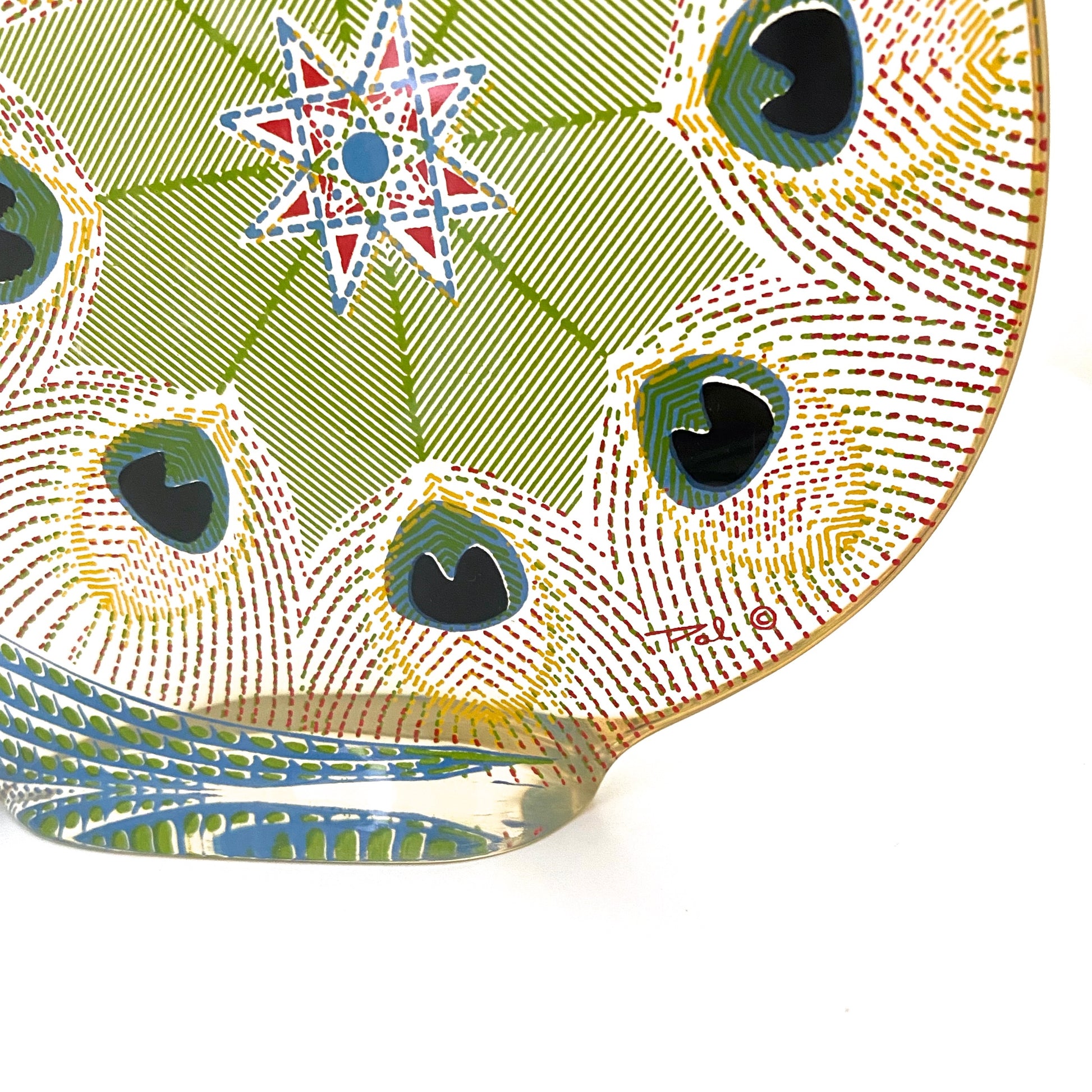 detail Abraham Palatnik Brazil vintage acrylic pop art peacock sculpture