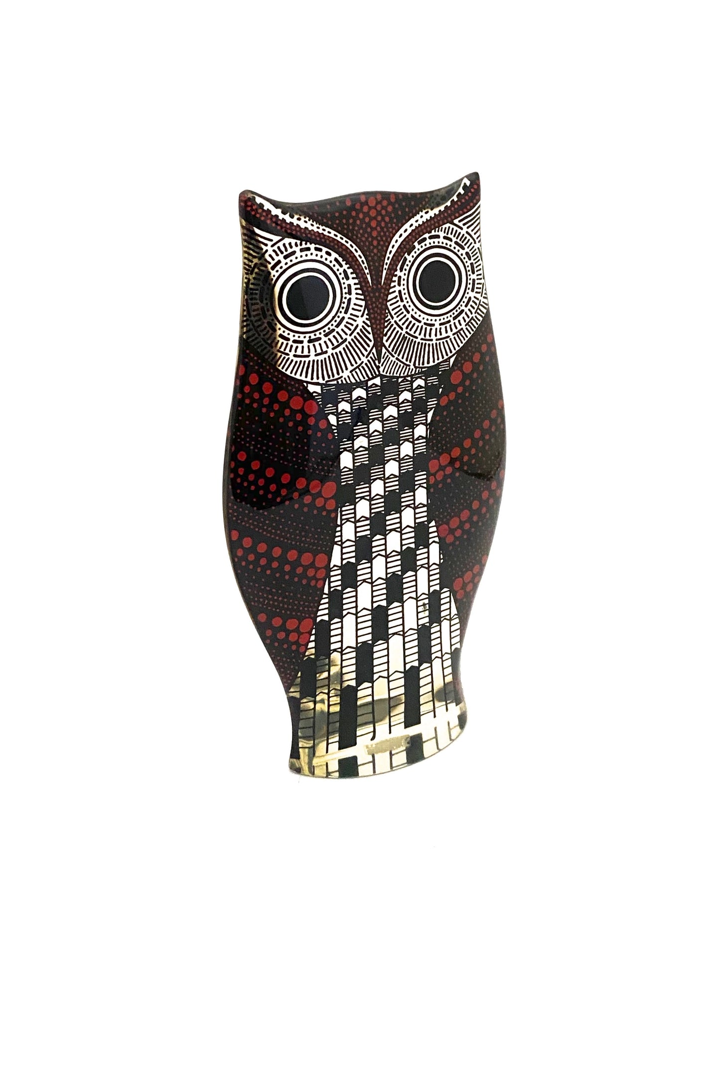 Abraham Palatnik Brazil vintage acrylic op art large red owl sculpture