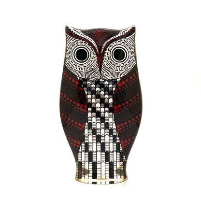 profile Abraham Palatnik Brazil vintage acrylic op art large red owl sculpture