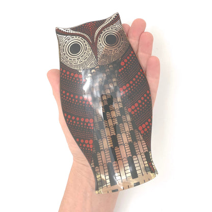 scale Abraham Palatnik Brazil vintage acrylic op art large red owl sculpture