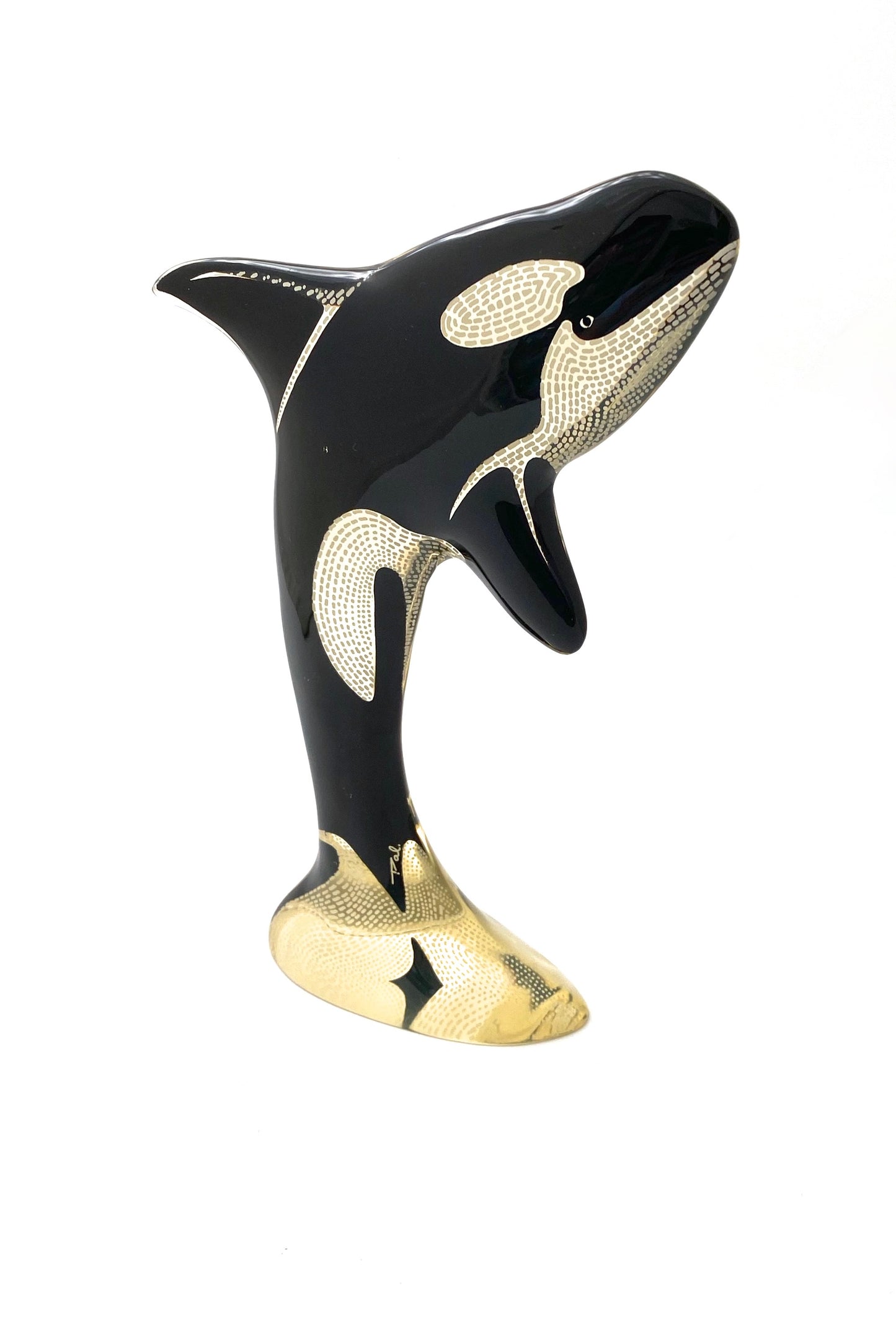 Abraham Palatnik Brazil vintage acrylic orca whale pop art sculpture