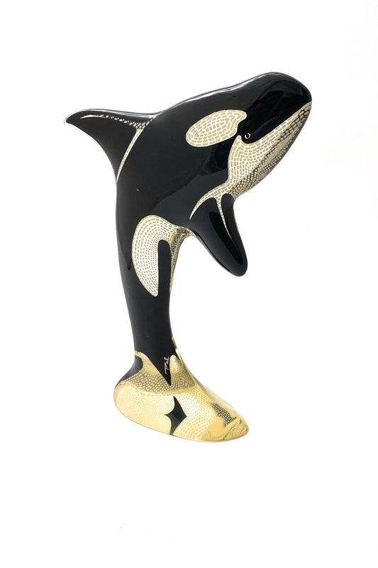 Abraham Palatnik Brazil vintage acrylic orca whale pop art sculpture