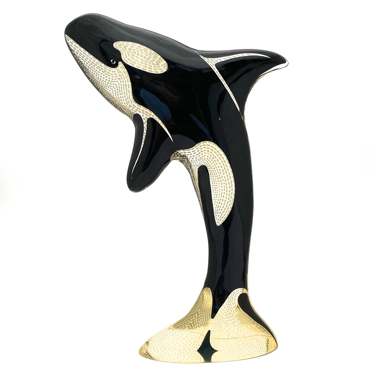 profile Abraham Palatnik Brazil vintage acrylic orca whale pop art sculpture