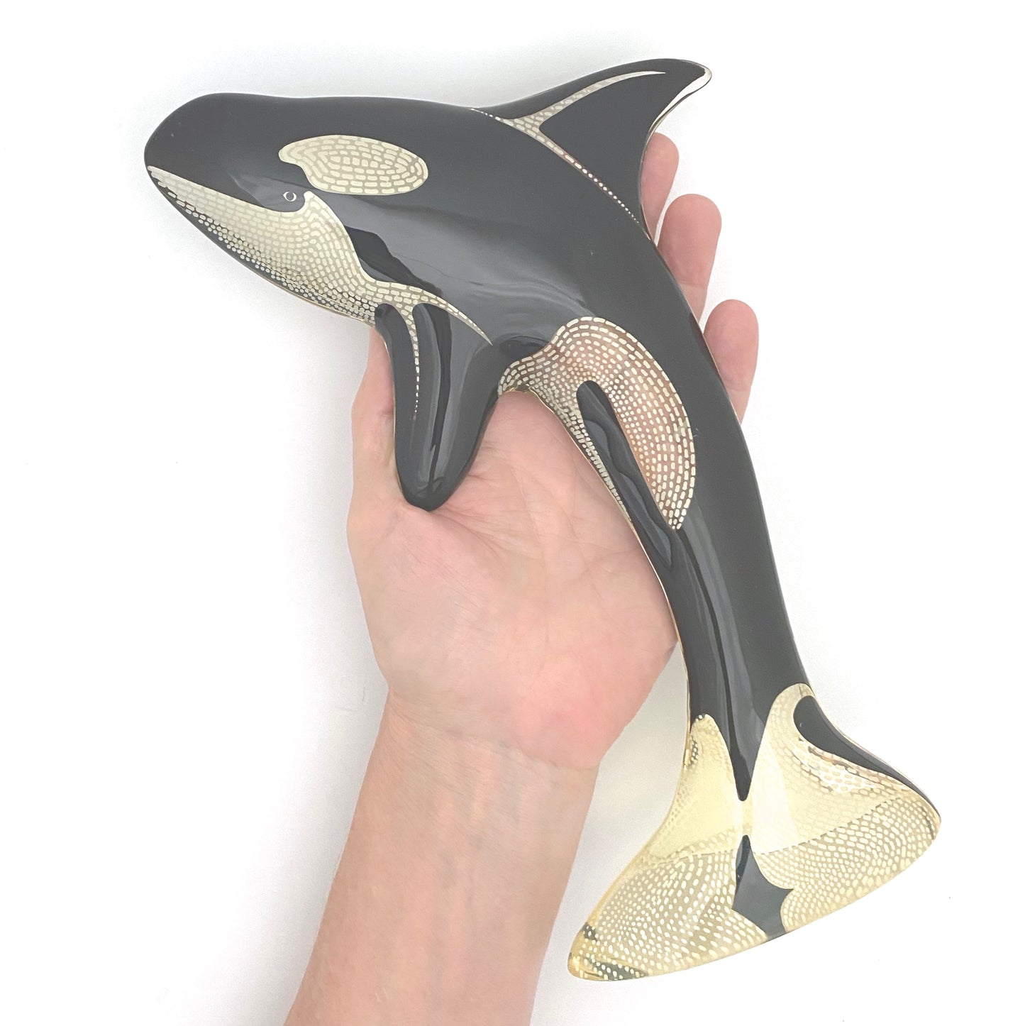scale Abraham Palatnik Brazil vintage acrylic orca whale pop art sculpture