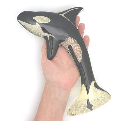 scale Abraham Palatnik Brazil vintage acrylic orca whale pop art sculpture