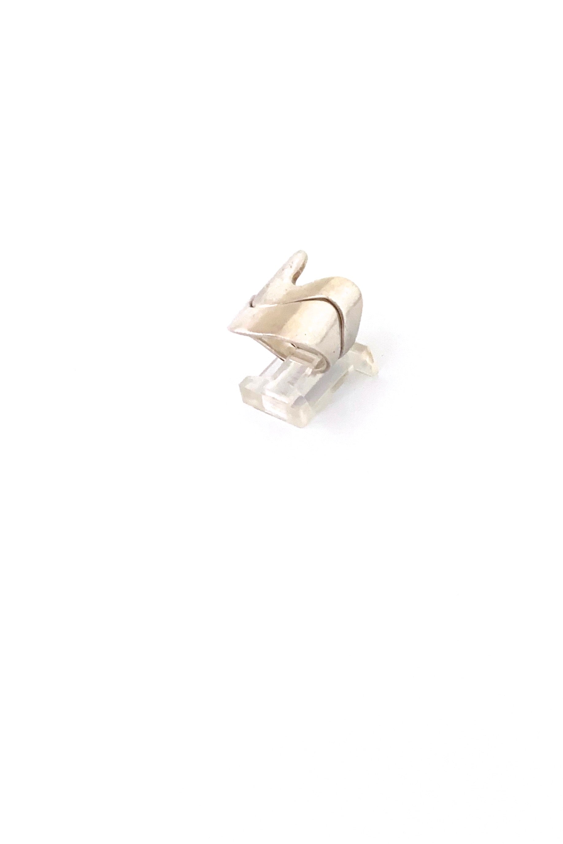Andreas Mikkelsen Denmark vintage silver double ring Scandinavian Modernist jewelry design
