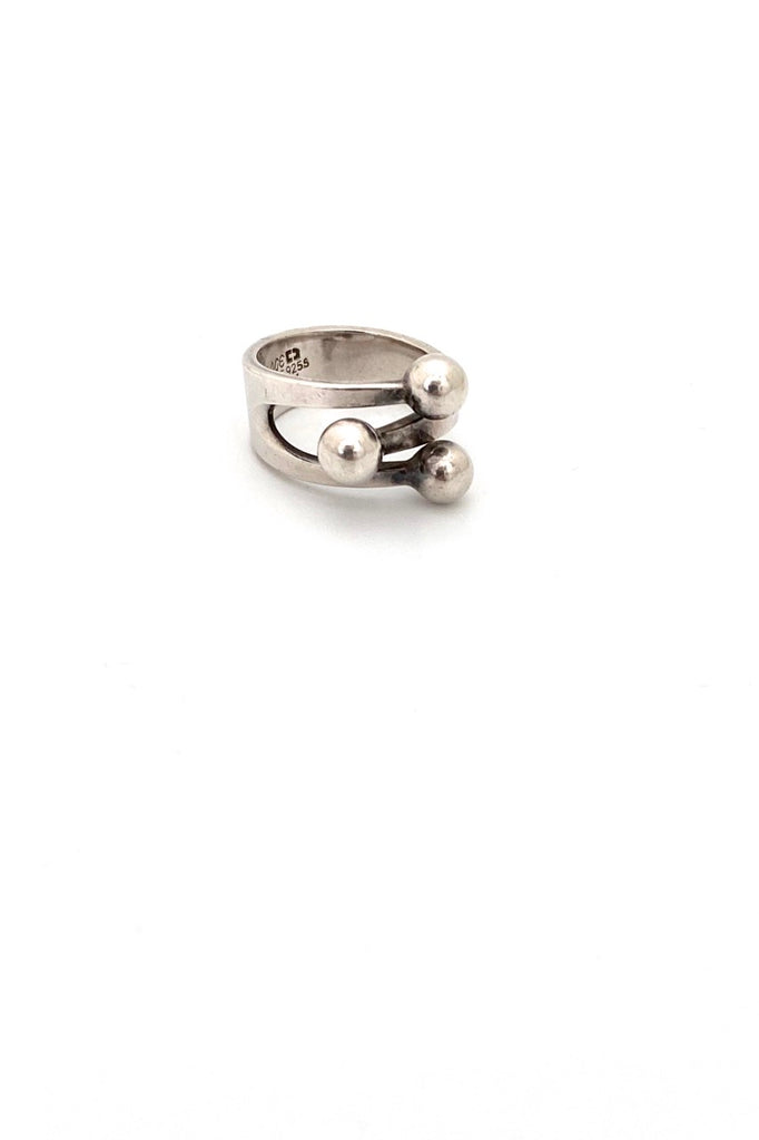 Plus Studios Norway Design Anna Greta Eker vintage silver Jester ring Scandinavian Modernist jewelry design