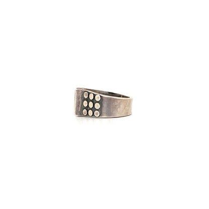 profile Anna Greta Eker Plus Studios Norway Design vintage silver dots ring Scandinavian Modernist jewelry design