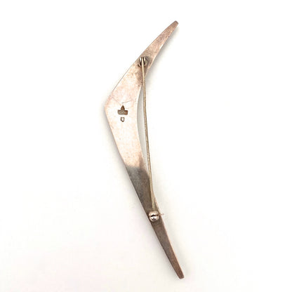 Anton Michelsen extra long heavy silver brooch ~ Eigil Jensen