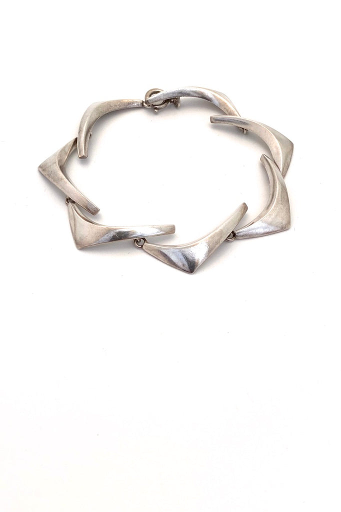 Anton Michelsen Denmark vintage silver link bracelet Scandinavian Modernist jewelry design