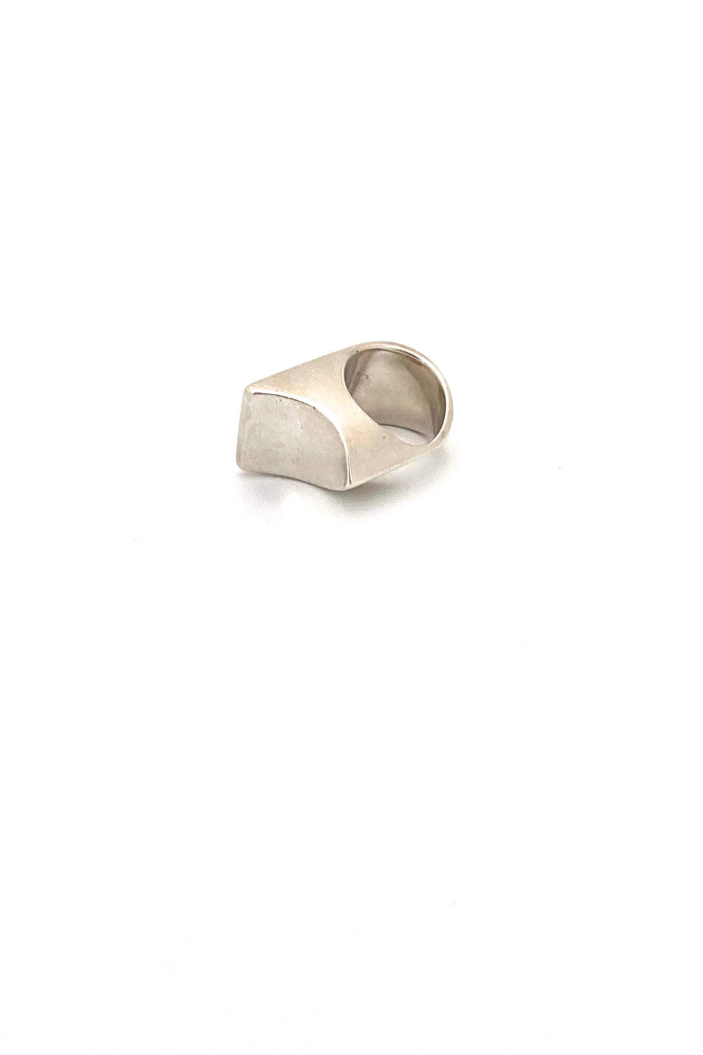 Arne Johansen Denmark vintage silver chunky ring Scandinavian Modernist jewelry design
