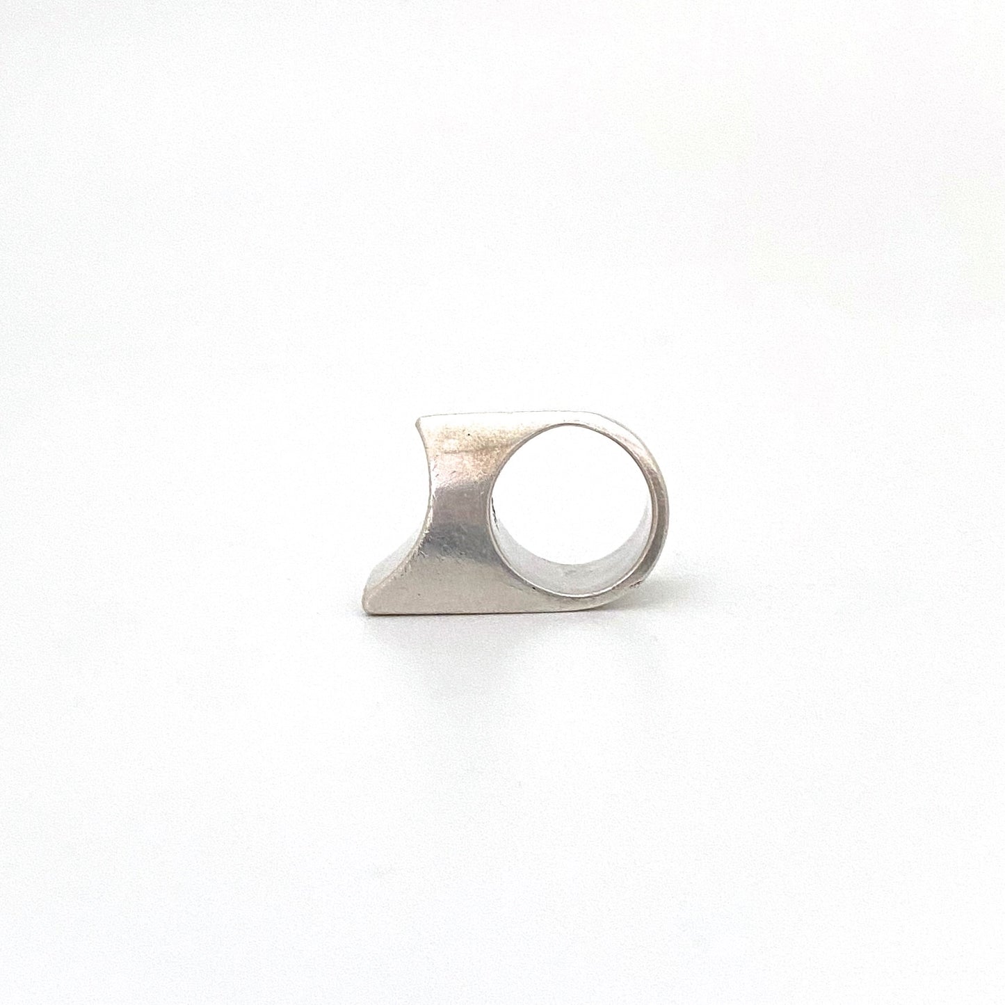 profile Arne Johansen Denmark vintage silver chunky ring Scandinavian Modernist jewelry design