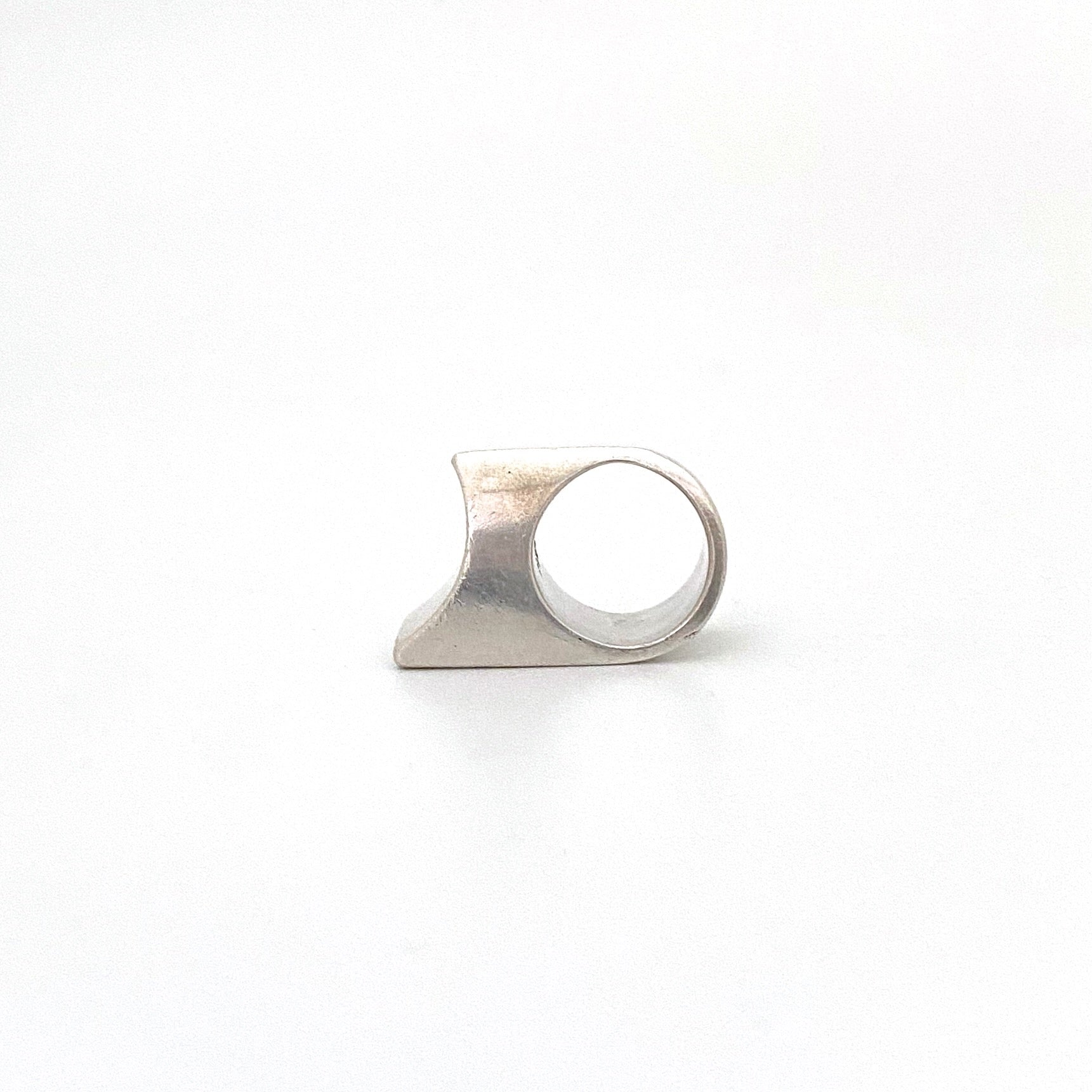 profile Arne Johansen Denmark vintage silver chunky ring Scandinavian Modernist jewelry design