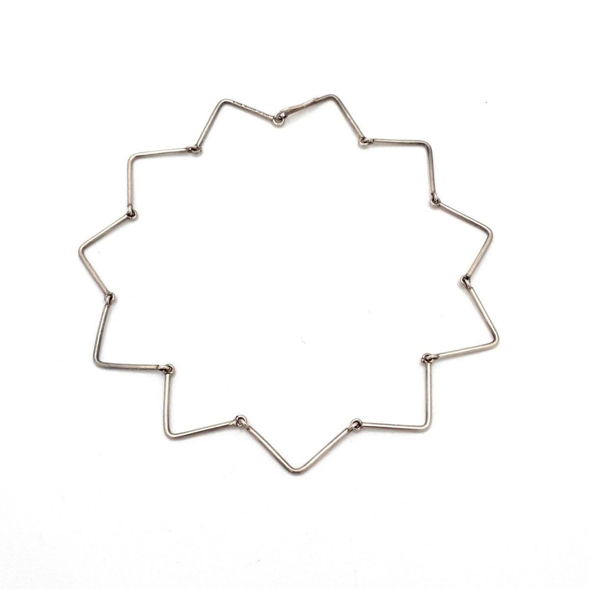 Bent Knudsen geometric silver choker necklace