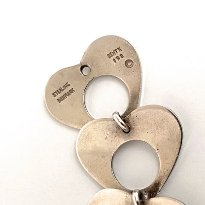 Bent Knudsen heart link bracelet