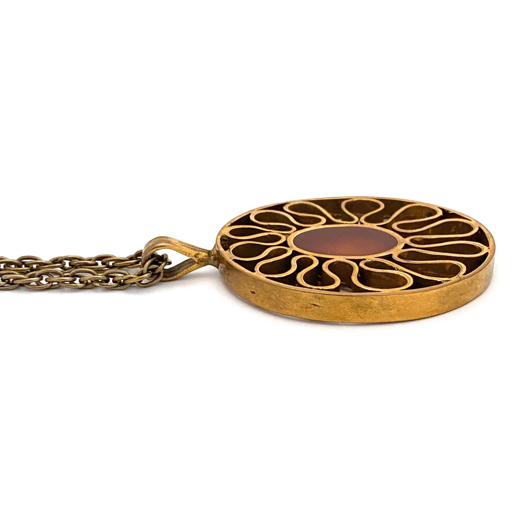 Orange chain necklace hot sale