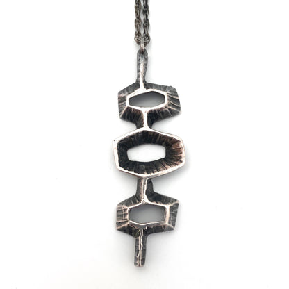 Bernard Chaudron large brutalist openwork pendant