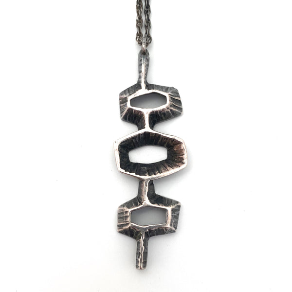 Bernard Chaudron large brutalist openwork pendant