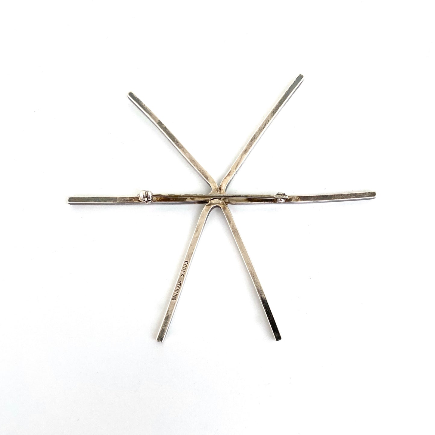 Betty Cooke large silver star brooch