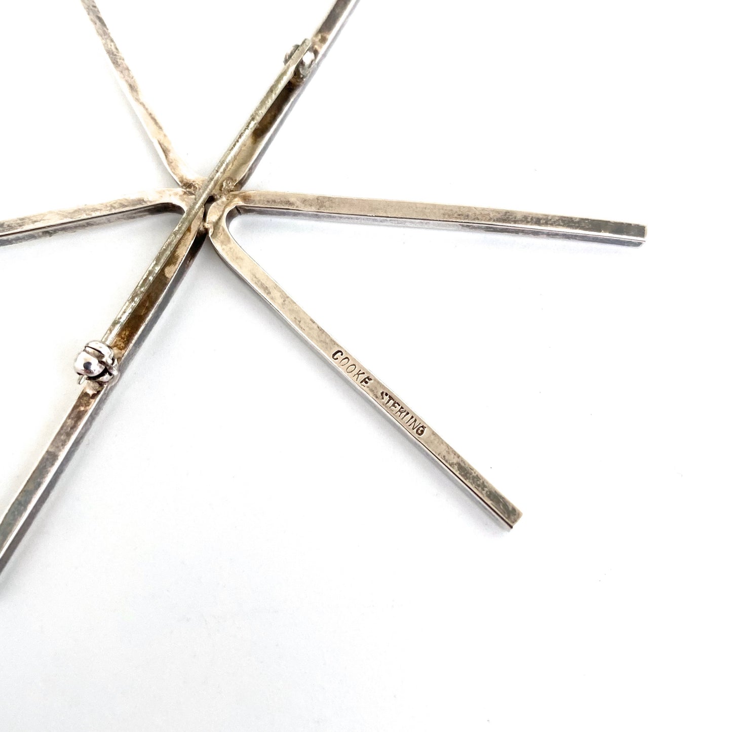 Betty Cooke large silver star brooch