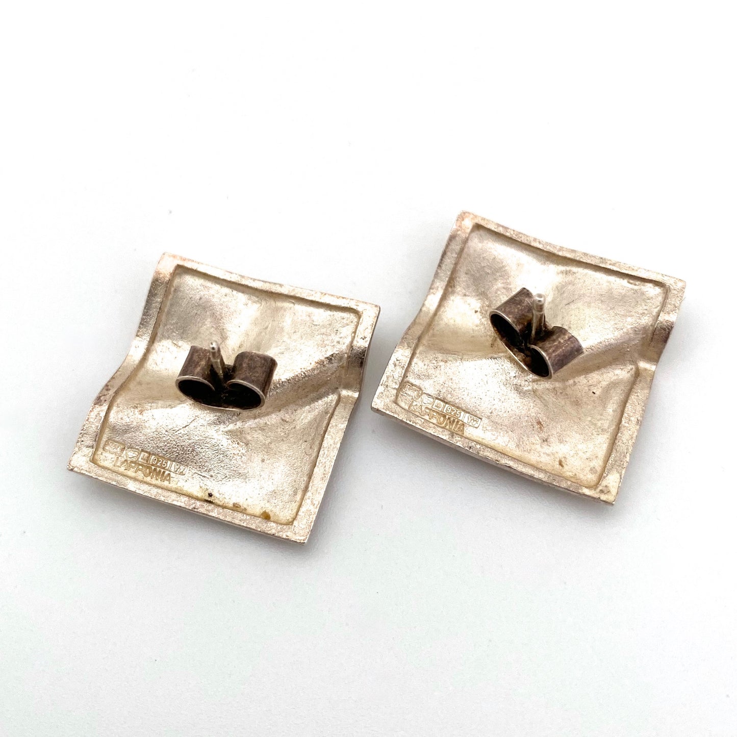 Lapponia silver 'Shield' earrings ~ Bjorn Weckstrom