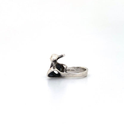 Campbell Scott sculptural silver ring